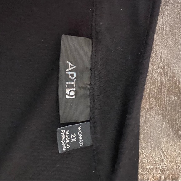 APT. 9 Black Beaded Low Cut V Neck Tank Top Plus Size 2X - Picture 5 of 7